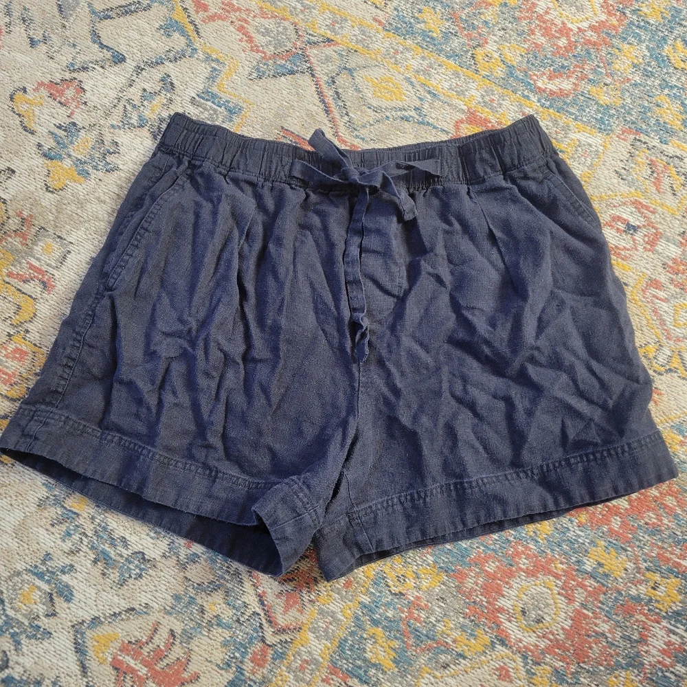 Vince Navy Blue Hemp Shorts
